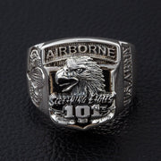 Screaming Eagle 101St Airborne Sterling Silver Army Ring