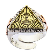sterling silver Eye of Providence ring